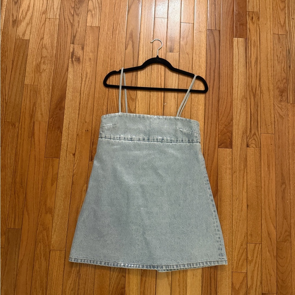 Retrofete Nadiya Sequined Denim Dress